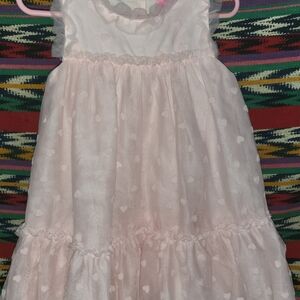 Isaac Mizrahi Soft Pink Heart Pattern Kids Dress